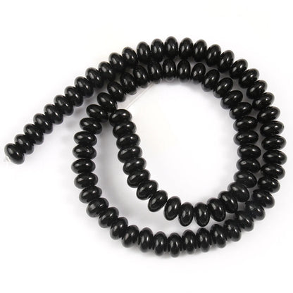 Natural Stone Rondelle Beads - 5x8mm Tourmaline, Citrine & Quartz Loose Beads for DIY Bracelets