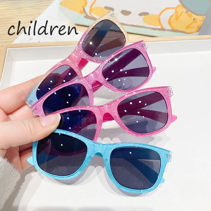Kids Colorful Sunglasses - Shiny Fashion Glasses for Children, Personalized Style Accessory