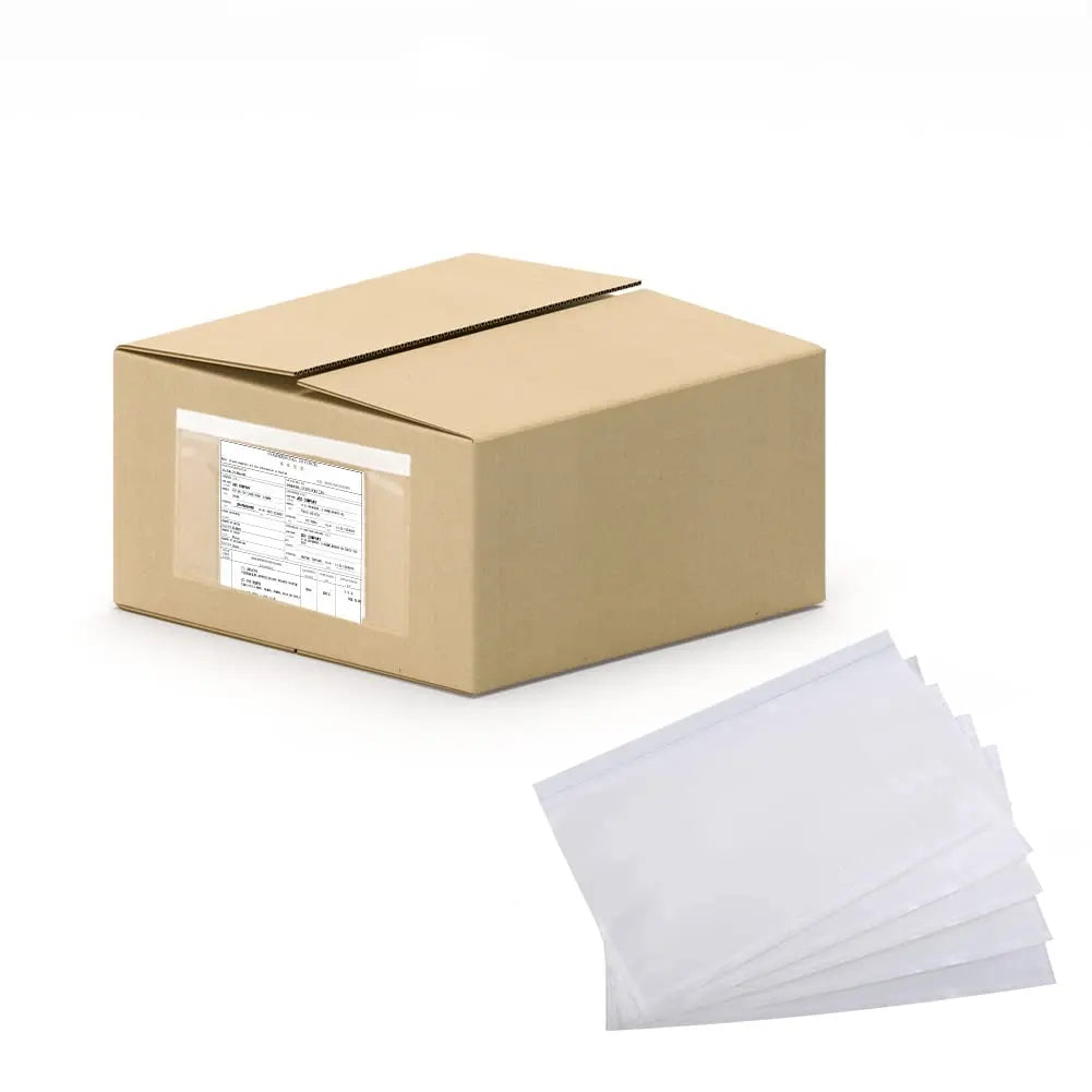 30PCS Clear Self-Adhesive Packing List Envelopes - Top Loading Shipping Label Plastic Pouches, Invoice Enclosed