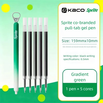 KACO Lingyue Pull-Tab Gel Pens - Multi-Color Quick-Dry Smooth Writing Stationery Collection
