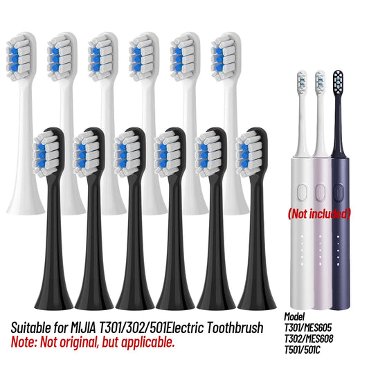 Replacement Brush Heads for Mijia T301 T302 T501 501C Sonic Electric Toothbrush – DuPont Soft Bristle Cleaning Nozzle Heads, Dental Care Accessories