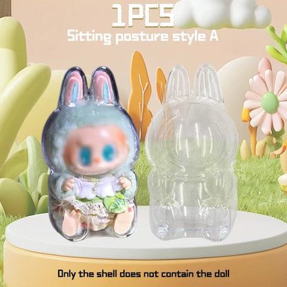Labubu Blind Box Protective Cover — Thickened Transparent Dust Bag for Pendant Dolls, Vinyl Doll Storage (1-4PCS)