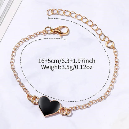 2PCS Women's Watch Set – Fashion Square Stainless Steel Band Quartz Watches with Heart Bracelet