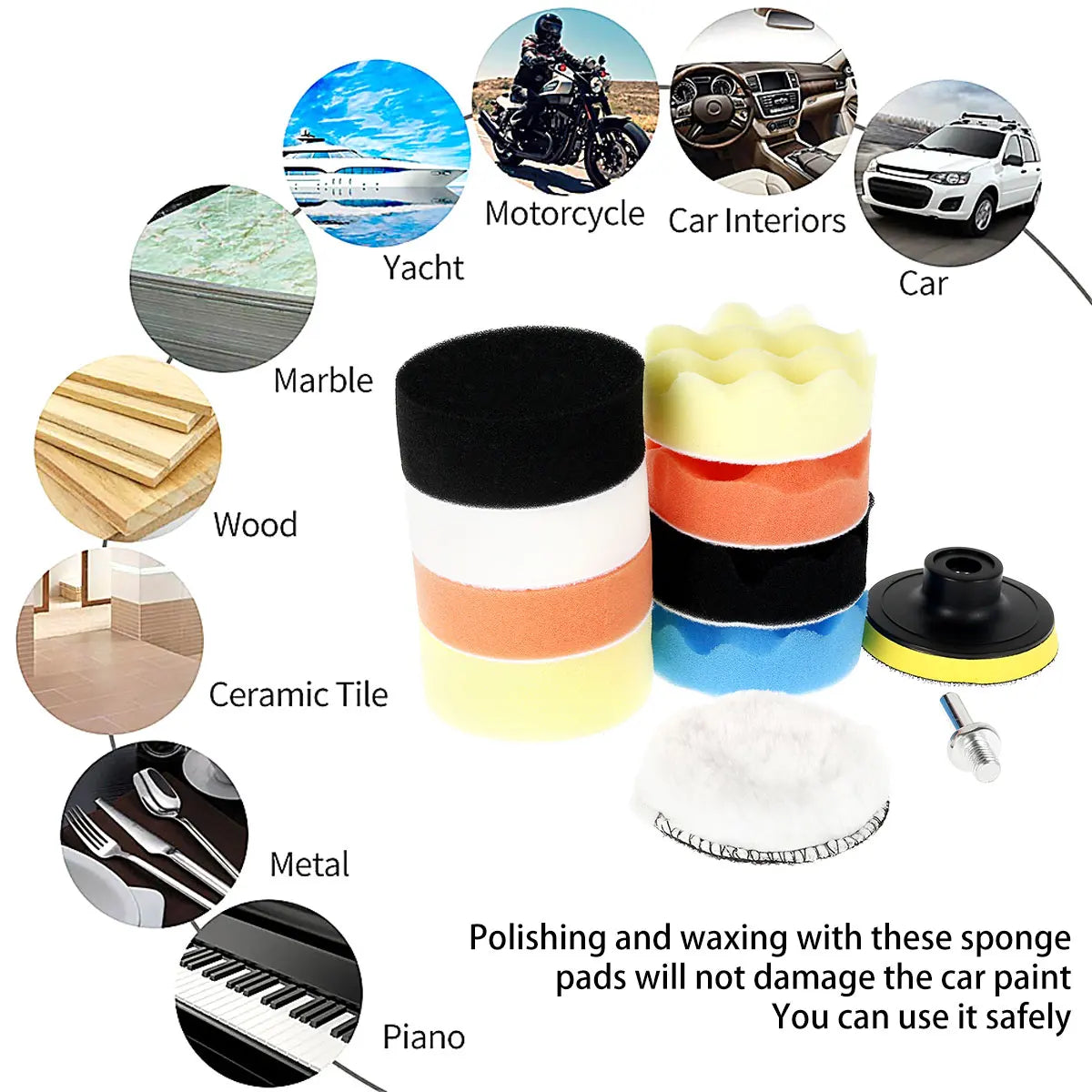 Handheld Wireless Car Polisher | Polishing & Waxing Machine Power Tool for Car Body Cleaning & Repair