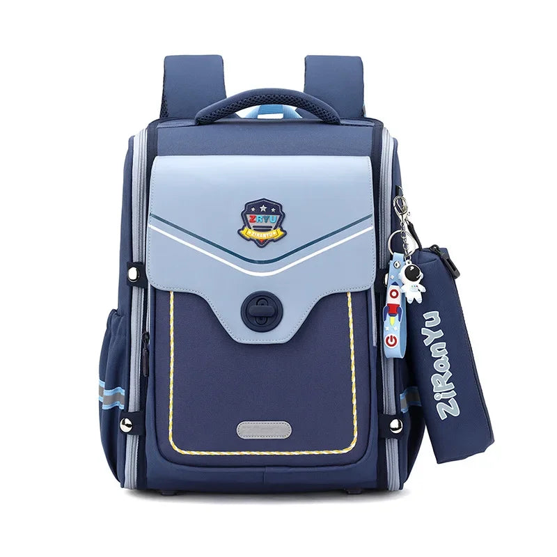 Orthopedic Waterproof Elementary School Backpack Set – High-Quality Kids Bookbag for Boys & Girls with Pencil Case Gift Set