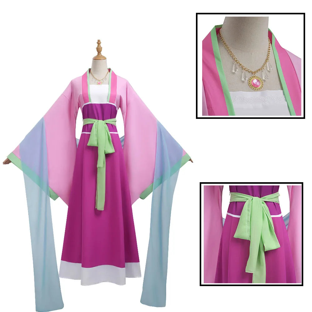 Maomao Cosplay Costume - Pink Anime Dress & Wig Inspired by The Apothecary Diaries
