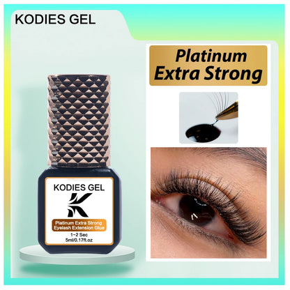 KODIES GEL Extra Strong Eyelash Glue — 5g 0.5s Fast-Dry Waterproof Adhesive for False Eyelash Extensions