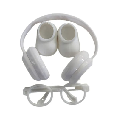 DIY Accessories for Labubu V1 V2 Shoes — Stylish Plastic Headphone Set & Plush Doll Decoration Gift (No Lenses)