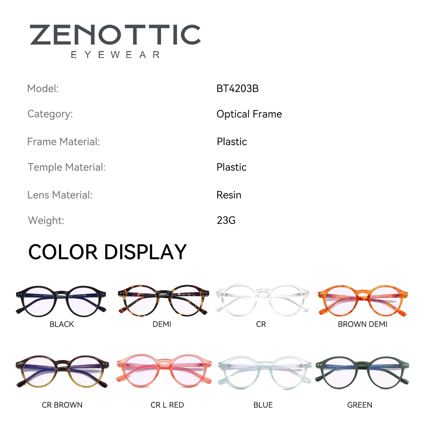 ZENOTTIC 2025 Retro Reading Glasses – Anti-Blue Light Blocking Eyeglasses for Women & Men, Diopter 0 to 4.0