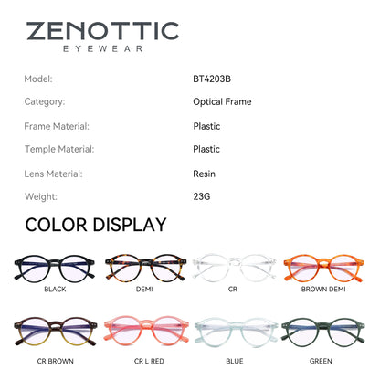 ZENOTTIC 2025 Retro Reading Glasses – Anti-Blue Light Blocking Eyeglasses for Women & Men, Diopter 0 to 4.0