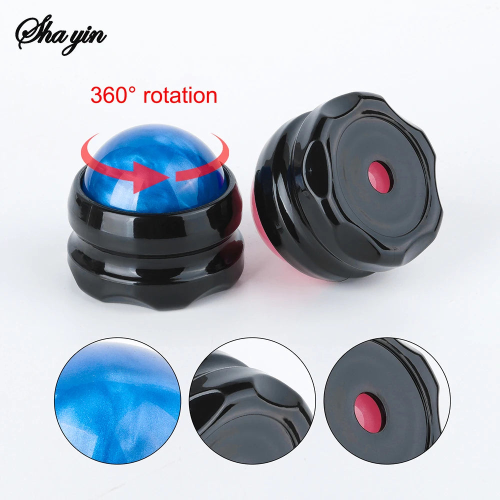 Mini 360° Spin Manual Massage Ball — Self-Therapy Tool for Back, Shoulders & Foot Muscle Relaxation