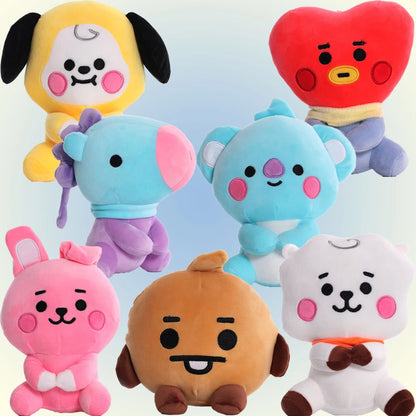 BTed 21 Plush Toys – Kawaii Mini Anime Keychain Pendant, Soft Stuffed Animal Doll Gift for Kids (12–22cm)