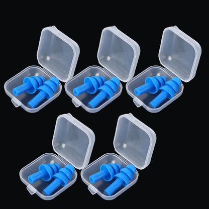Reusable Waterproof Silicone Earplugs – Noise Reduction for Sleeping, Swimming, Surfing & Snorkeling with Storage Box