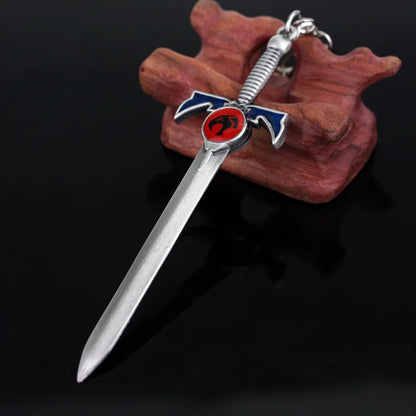 ThunderCats Sword Keychain - Metal Lion Mark Logo Pendant for Men, Movie Fan Gift & Key Holder