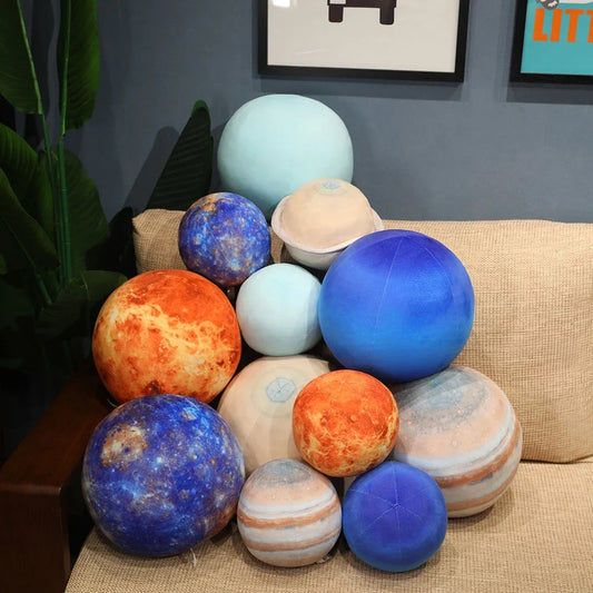 Simulation Solar System Planet Plush Toys – Earth, Moon, Sun & Mars Soft Sphere Pillows (17cm/27cm) Room Decor & Birthday Gifts