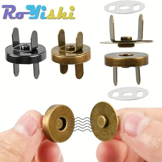 10 Pcs Magnetic Snap Fasteners 14–18MM – Clasps & Buttons for Handbags, Purses, Wallets & Craft Bag Accessories