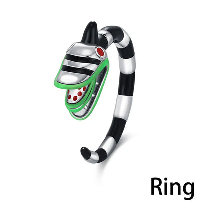 925 Silver CZ Snake Ring – Adjustable Cube Zirconia Finger Ring for Women, Party Jewelry & Fashion Accessory