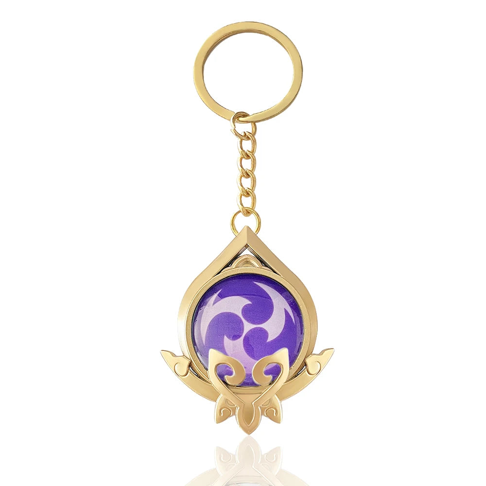 Genshin Impact Venti Eye Keychain 1:1 – Luminous Anime Cosplay Key Ring Backpack Pendant Gaming Accessories Gift