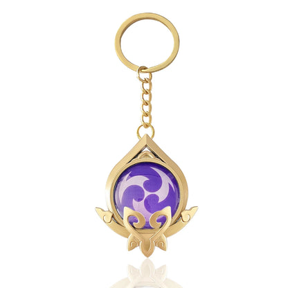 Genshin Impact Venti Eye Keychain 1:1 – Luminous Anime Cosplay Key Ring Backpack Pendant Gaming Accessories Gift