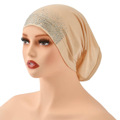 Women’s Modal Cotton Hijab Undercap - Soft Stretchy Diamond Bonnet for Muslim Headscarf & Turban Styling