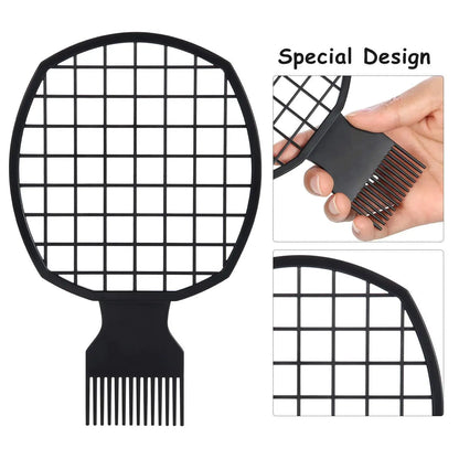 Men's Barber Hair Braider Set – Twist Sponge Gloves & Fork Comb for African Hair Styling & Salon Tools