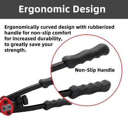 HIFESON Hand Threaded Rivet Nut Gun — Manual Riveter with 70/95/300PCS M3-M12 Nuts for Easy Installation