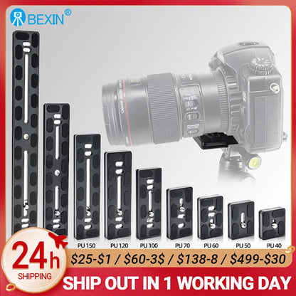 BEXIN Universal Aluminum Alloy Quick Release Plate – 1/4" Screw Tripod Mount Adapter for Arca Swiss & Benro Ball Head Cameras