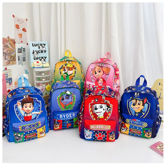 PAW Patrol Skye and Chase Backpack - Cute Anime Schoolbag for Kids - Boys and Girls Puppy Patrol Toy Gift