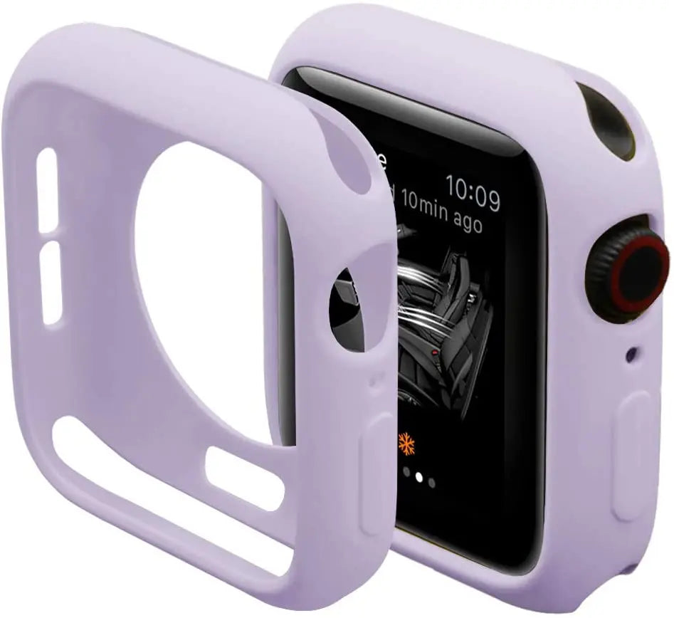 Apple Watch Silicone Case Cover - Soft Bumper Protective Accessory for Ultra 49mm Series 9 8 7 SE 6 5 45mm 41mm 44mm 40mm