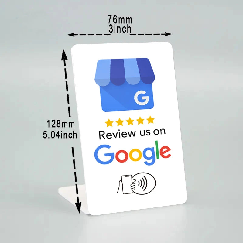 Instagram NFC Stand Display – Social Media APP Review Card for Google, Facebook & WhatsApp