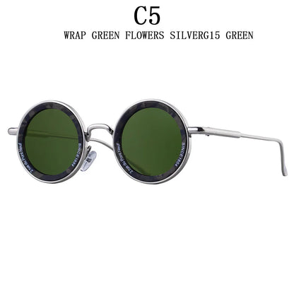 Round Steampunk Sunglasses — Vintage Punk Retro Fashion Glasses for Men & Women