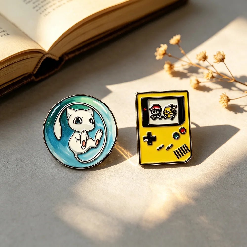 Cute Monster Enamel Pins – 2PCS Game-Inspired Brooch Set for Backpacks, Jackets, Briefcases & Fan Gifts