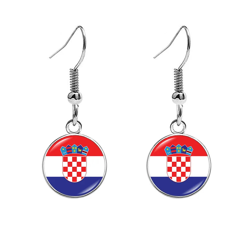 France National Flag Earrings - Multicolor Country Flag Jewelry for Women, Travel Pride & Celebration Gifts