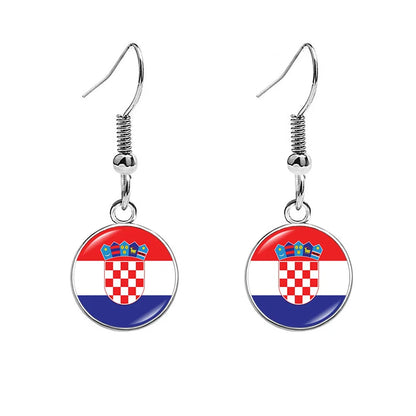 France National Flag Earrings - Multicolor Country Flag Jewelry for Women, Travel Pride & Celebration Gifts