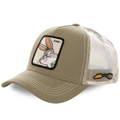 Anime Cartoon Baseball Cap – High Quality Cotton Snapback Hat for Kids, Men & Women, Hip Hop Dad Mesh Trucker Cap