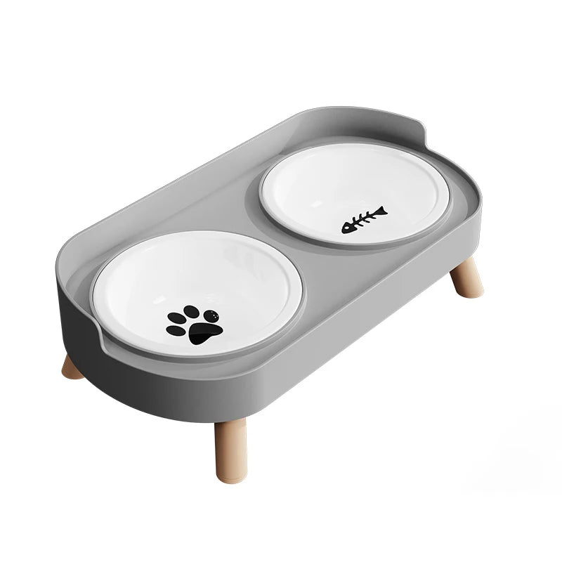 Colorful Dopamine Pet Double Bowl – Stainless Steel Large Capacity Cat & Dog Feeding & Water Dish Fashion Pet Bowl Set