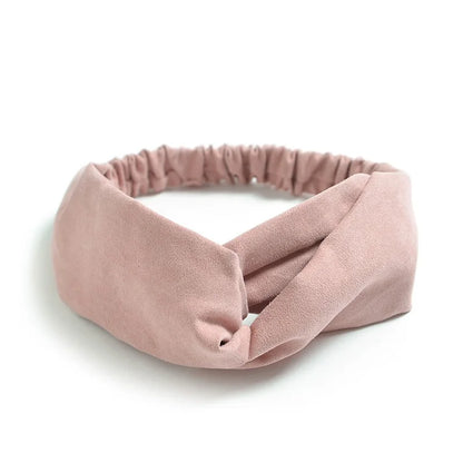 Women Cross Top Knot Headband – Elastic Soft Solid Color Hair Bands, Twisted Knotted Headwrap, Hair Accessories for Girls