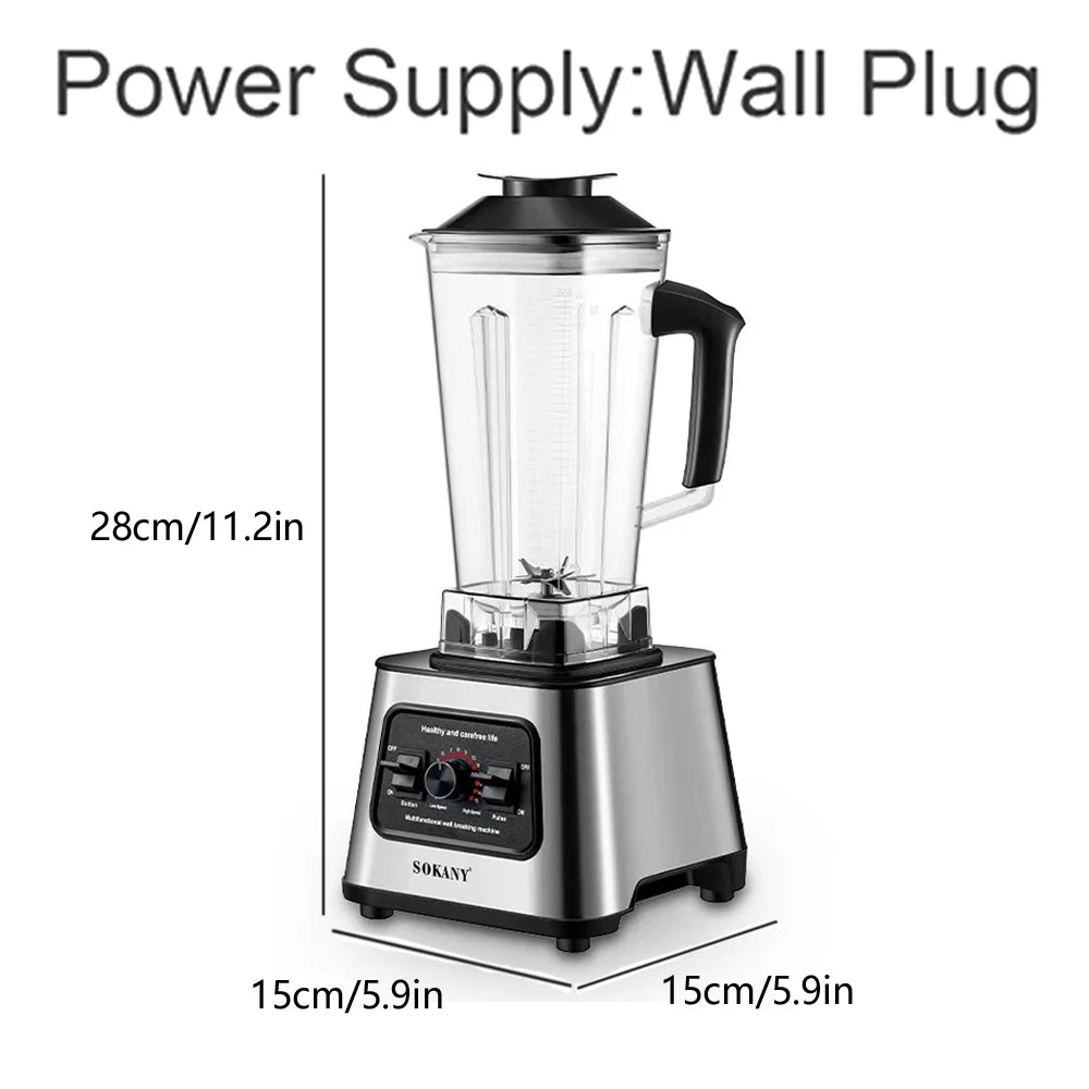 Sokany 2.5L Multifunctional Wall Breaking Machine - Blender, Ice Crusher & Cooking Machine SK-999, 6000W High Power