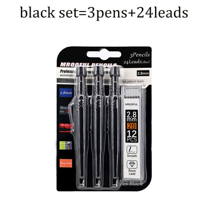Professional Carpenter’s Pencil Set - 2.8mm Deep-Hole Marking & Drawing Tool for Woodworking & Construction