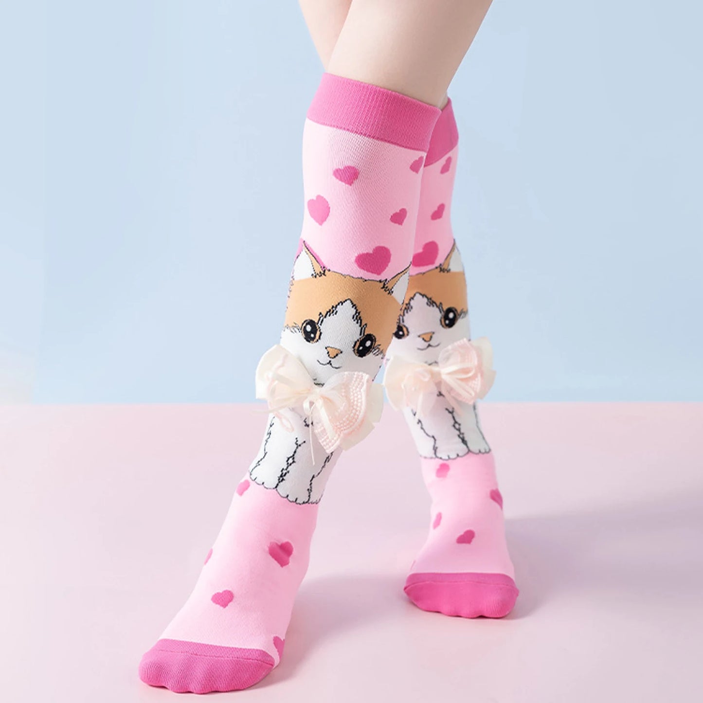 Cute 3D Cartoon Animal Knee-High Socks – Dog, Rabbit & Penguin Long Socks for Kids Party & Festival