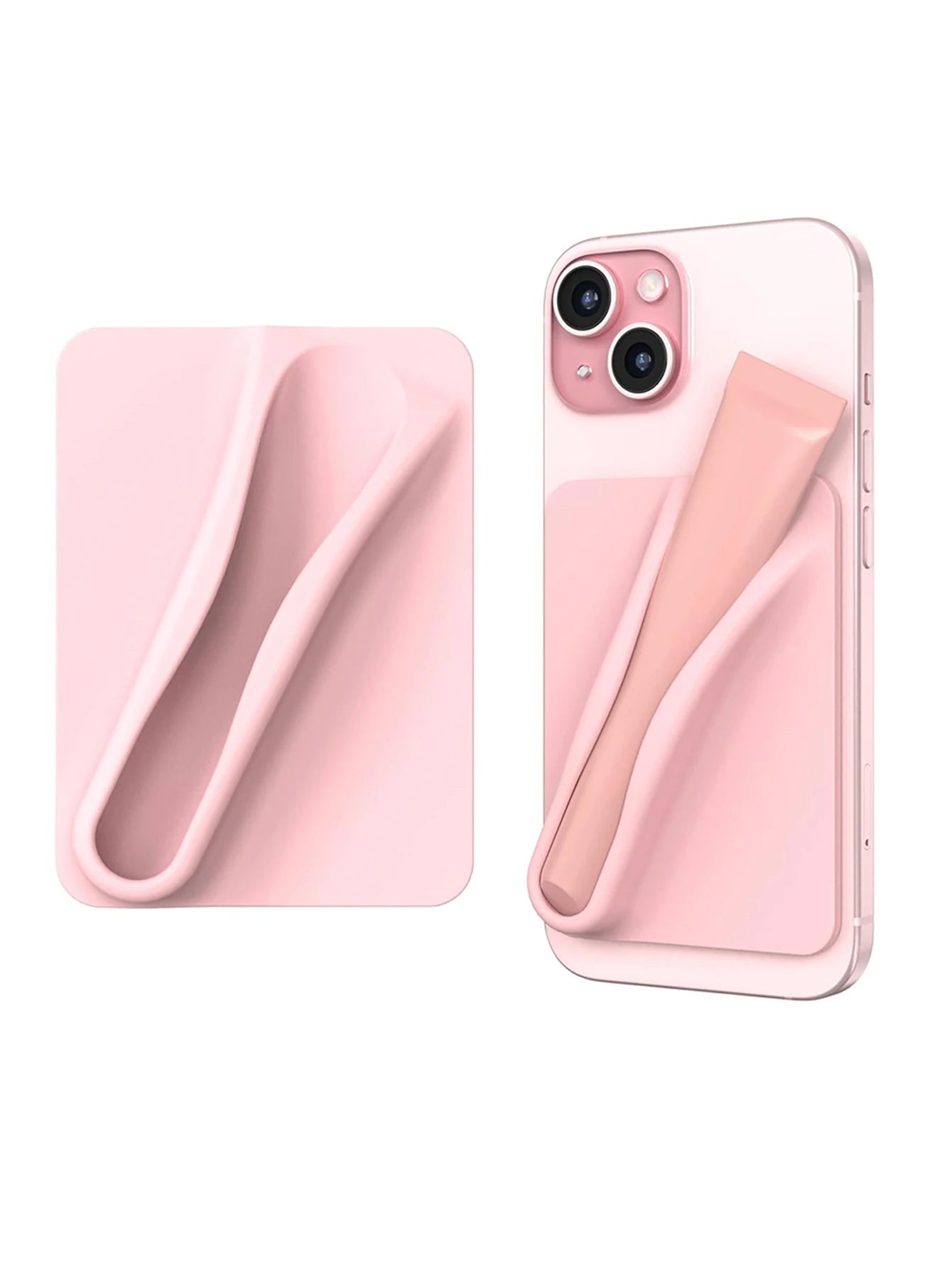 Silicone Lipstick Phone Holder - Portable Lip Gloss Organizer Attachment for Smartphones, Cute Birthday Gift for Women