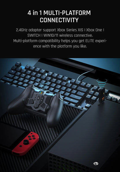 BIGBIG WON ARMOR-X Pro Rear Paddle Adapter – Back Button Attachment & Extension Keys for Xbox Series X/S Controller & NS Switch