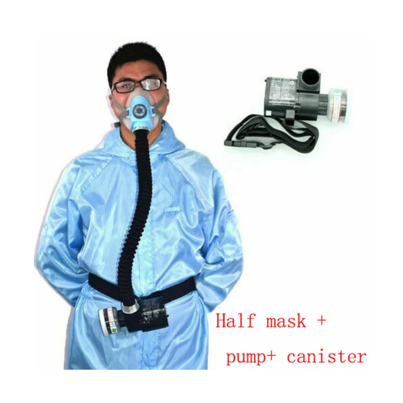 Electric Constant Airflow Full/Half Face Gas Mask – Supplied-Air Respirator for Workplace Safety & Protection