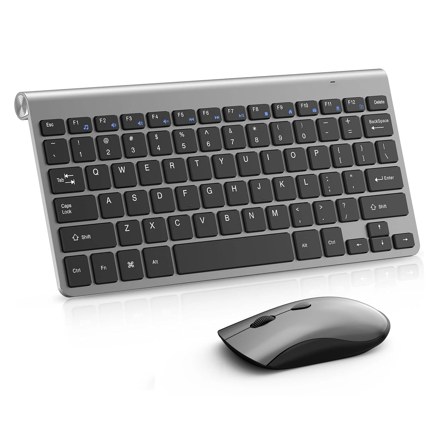 2.4G Wireless Mini Keyboard and Mouse Set – USB Portable Combo with Russian/Korean/Hebrew Layout for PC & Laptop