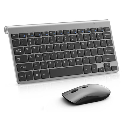 2.4G Wireless Mini Keyboard and Mouse Set – USB Portable Combo with Russian/Korean/Hebrew Layout for PC & Laptop