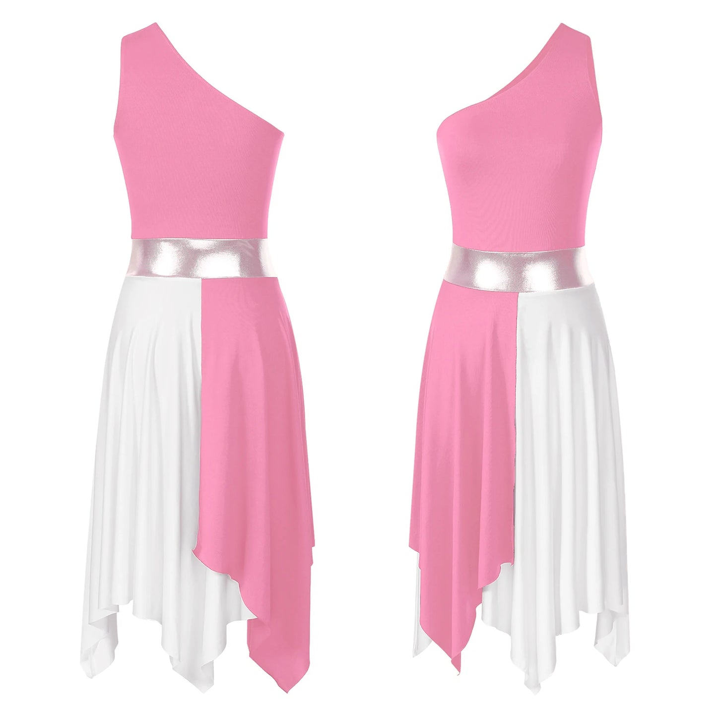 Women's Praise Dance Dress - Modern Liturgical Church Choir Costume with Irregular Hem for Ballet & Contemporary Dance