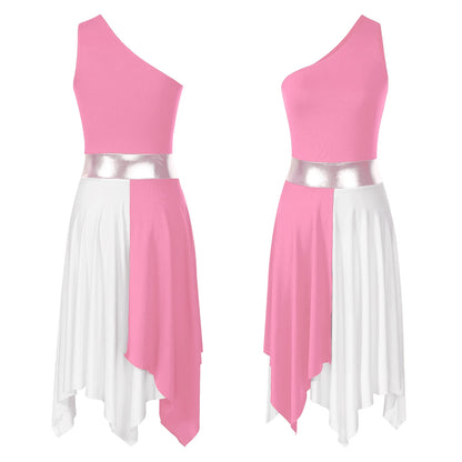 Women's Praise Dance Dress - Modern Liturgical Church Choir Costume with Irregular Hem for Ballet & Contemporary Dance
