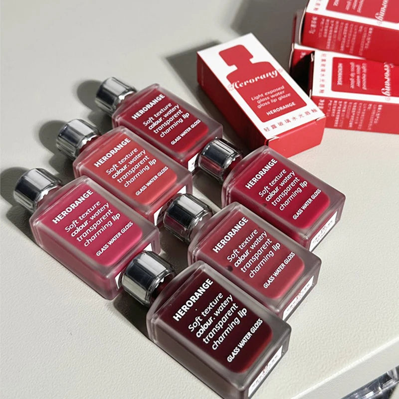 Glass-Like Lip Lacquer - Mirror Shine Hydrating Smudge-Proof Long-Wear Lip Gloss