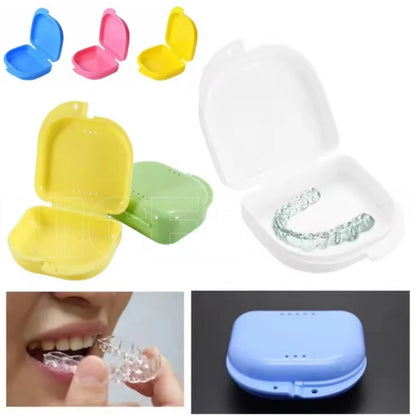 10PCS Multi-Color Retainer & Denture Case – Bracket Mouthguard Cleaner Storage Set