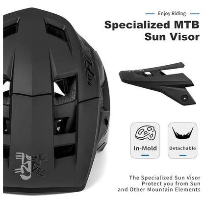 BATFOX Men's Cycling Helmet – MTB Mountain Bike Racing Helmet, Speedframe Casco para Bicycle